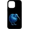 stained glass kiwi blue mosaic shine kiw Custodia per iPhone 13 Pro Max Kiwi in vetro colorato blu