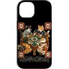 Mahjong Chinese Tile Game Gift For Mahjo Custodia per iPhone 14 Meowjong Cat Playing Mahjong Gioco tradizionale cinese