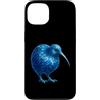 stained glass kiwi blue mosaic shine kiw Custodia per iPhone 13 Kiwi in vetro colorato blu
