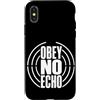 Jimbeels Custodia per iPhone X/XS OBEY NO ECHO Pensiero Libero Voce Personale