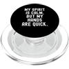 Mindful Calmness for Thinkers il mio spirito è calmo ma le mie mani sono veloci PopSockets PopGrip per MagSafe