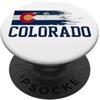Mountain State Rocky Pride Apparel Colorado Bandiera Tipografia CO Orgoglio Vintage Grunge PopSockets PopGrip Adesivo