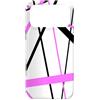 Abstract Line Gifts And Urban Geometry T Custodia per iPhone 17 Pro Max Fresco Linee Diagonali Lilla-Rosa Accenti Neri