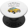 Survivor of Portland Taxi Adventures Tri Sono sopravvissuto al mio viaggio a Portland in un taxi cittadino di Portland PopSockets PopGrip Adesivo