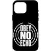 Jimbeels Custodia per iPhone 16 Pro Max OBEY NO ECHO Pensiero Libero Voce Personale