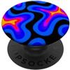 Electric Flux Pattern Studio Modello di arte ottica astratta dell'onda termica variop PopSockets PopGrip Adesivo