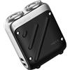 METZ Skyworth Metz Traveller Rasoio Elettrico Uomo, Rasatura Secco Umido IPX7 Motore 9000 RPM, Testina Magnetica Rimovibile, Lame Autoaffilanti 9×2, Autonomia 45 Giorni, Ricarica Rapida 1h USB-C, Nero