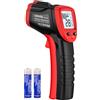 Eventek Termometro Infrarossi, -50 ° C ~ 600 ° C (-58 ° F ~ 1112 ° F) Termometro Laser Senza Contatto Emissività Regolabile, Termometro per Cucina, Forno, Pizza, Frigorifero (Non per Umani)