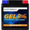 Electronicx GEL-6N6-3B Batteria moto 6V 6Ah - senza manutenzione, sigillata, resistente a perdite e vibrazioni - compatta 97×56×111 mm - per scooter, quad, rasaerba, jetski
