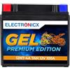 Electronicx Batteria moto GEL 12N7-4A 12V 7Ah 100A - batteria avviamento senza manutenzione, sigillata, compatta e affidabile - alta prestazione per scooter, moto, quad, rasaerba