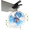 Generico Ventilatore Automatico 24V Oszillierend | Ventilatore Per Auto Con Clip Per | Ventilatore 24V ad oscillazione automatica con attacco a clip, ideale per camion, camper, SUV e campeggio estivo.
