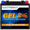 Electronicx GEL Premium YTX14L-BS - Batteria moto 12V 14Ah ad alte prestazioni - senza manutenzione, sigillata, anti-perdita, resistente alle vibrazioni e inclinabile - per scooter, quad, moto