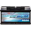 Electronicx Batteria Auto AGM 95Ah 12V - batteria di avviamento Start-Stop 950A EN, esente da manutenzione, sigillata, resistente alle vibrazioni, batteria ad alte prestazioni per auto, 95 Ah, robusta