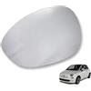 Esselle Parts Specchio Retrovisore per Fiat 500 Destro Lato Passeggero Termico Riscaldato, Vetro Ricambio Esterno con Piastra ABS, Montaggio Plug & Play