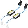 Wcawnlt Set di decoder di resistenze LED Canbus T10 W5W, resistenza di carico per luci di posizione auto, 12 V, 3,2 W, spina rigida 17,5 cm di lunghezza, alloggiamento in alluminio, blu e nero, 2