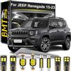 BMT xms Kit di Luci LED per Interni JEEP Renegade 2015-2024, Lampadine LED per Interni Auto e Camion 6000K Bianco Luminoso