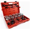 Gebo Tools Set estrattore per Silent Block 34-90 mm e boccole con 22 Manicotti di pressatura e 5 Mandrini e Dadi, Kit per rimozione di boccole con Cuscinetti di Tenuta per Auto Camion