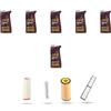HOFFCAR Kit tagliando 4 FILTRI e 6L OLIO M compatibile con Bmw serie 3 (E90,E91,E92,E93) 318d 90kw dal 2004