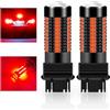 Teguangmei 3157 T25 P27/7W Lampadine LED per Auto 5W Super Luminosi Rosso 3020 126SMD LED Freno di Retromarcia Coda Stop Fendinebbia Posteriore Luce di Posizione 12-24V (2 PCS)