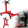 UISEBRT Supporto motore per auto fino a 680 kg, pieghevole, con testa girevole a 360° e 4 bracci regolabili, supporto per motore con 5 ruote e impugnatura antiscivolo per garage e officine