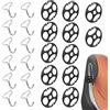 Generisch Clip per coprisedile auto, ganci per l'installazione del coprisedile, ganci per il fissaggio, per sedili auto, 12 pezzi mandrini per coprisedili e 12 pezzi