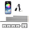 TWSOUL Illuminazione a LED per interni auto, striscia luminosa in acrilico con 593 LED, kit di illuminazione ambientale in fibra ottica, 16 milioni di colori con funzione di attivazione sonora, luci al neon
