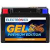 Electronicx YTZ12S GEL Batteria Moto 12V 10,5Ah 160A - Starter sigillato senza manutenzione per moto, scooter & powersport - compatta, antivibrazione, a prova di perdite e pronta all'uso