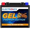 Electronicx GEL YTX12-BS 12V 12Ah - Batteria moto GEL senza manutenzione, sigillata, anti-perdita - Scooter, quad, moto, ciclomotore - Alta potenza, compatta e resistente -151×87×130 mm