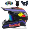 PAESCOY Casco Moto Integrale Per Ragazzi Casco Motocross Bambini Caschi Cross Per Adulti Uomo ATV Enduro MTB Certificato DOT/ECE Con Occhiali Maschera Guanti Caschi Da Discesa,Blue/B-L