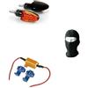 #LICA1 COMPATIBILE CON RIEJU MRT 50 PRO 1 COPPIA DI FRECCE A LED 12V PER MOTO+2 RESISTENZE 6 OHM 25W PER INTERMITTENZA FRECCIA KIT LAMPA OMOLOGATO