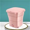 HYDBCNA Mini lavatrice portatile, 12 l, 2 in 1, pieghevole, piccola e intelligente, per viaggi, appartamento, dormitorio, campeggio, camper, biancheria intima, calze, vestiti per bambini (rosa)