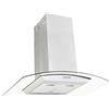 Tidyard Cappe Integrate in Acciaio Inossidabile, Vetro Temperato e Alluminio 180 W 756 m³/h LED 90 x 53 x (56-111) cm | Argento