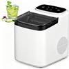 Generic 1.2L Macchina per Ghiaccio, Macchina per Cubetti di Ghiaccio da Banco con Autopulizia, 12kg in 24 Ore, Base Antiscivolo, Basso Rumore, Macchina per Ghiaccio Portatile per Casa e Cucina, Ufficio white