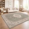 Paco Home Tappeto Soggiorno Vintage Pelo Corto Stile Boho Lavabile Antiscivolo Facile Da Pulire Design Retro Moderno, Colore:Verde, Dimensione:200x280 cm