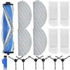 Generic Kit di ricambi per aspirapolvere Ecovacs per Deebot serie N20 con spazzola principale, 4 filtri, 4 tamponi mocio, 6 spazzole laterali e spazzola di pulizia compatibile con N20 PLUS e PRO PLUS