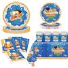 POPOYU Set di stoviglie in carta decorativa per Oktoberfest, 69 pezzi, Oktoberfest, blu bavarese, bianco, tovaglioli, piatti di carta, decorazione da tavolo, Oktoberfest, per tende da birra, casa,
