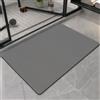 Druuzyl Tappetino Bagno e Cucina 40x60cm Grigio - Super Assorbente e Antiscivolo in Microfibra Moderna, Lavabile in Lavatrice, Morbido e Durevole per Doccia/Pavimenti