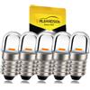 Ruiandsion 5 pezzi Lampadina LED E10 12V gialla per illuminazione interna roulotte