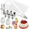 ORAGKE Sac a Poche Professionali Set 12 Pezzi, 7 Beccucci in Acciaio Inox, Sac a Poche Riutilizzabili Cotone 35cm, Adattatori, Saccapoche Professionale - Kit Pasticceria per Decorare Torte, Cupcake
