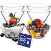 NORDIC SCHILLER Ciotole in Vetro Set 6 345ml Ciotola per Dessert in Vetro SENZA PIOMBO Coppette Gelato, Salse Sundae Caramelle, Ciotole Per Frutta, Insalatiere, Tazza da Dessert