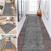 LUMIPAP Tappeto/passatoia lungo e antiscivolo, lavabile, per cucina e corridoio, 40 x 160 cm, tappeto lungo per cucina personalizzabile, grigio