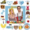 POPOYU Cabina fotografica gonfiabile per Oktoberfest, 23 pezzi, accessori per selfie e giochi per l'Oktoberfest, oggetti di scena giganti per feste e feste bavaresi