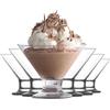 NORDIC SCHILLER Premium Coppette Gelato Vetro, 165ml, Set 6 100% SENZA PIOMBO Vetro Dessert Cup, Ciotele per Gelato, Budini e Snack, Coppa Gelato con Base; Glass Ice Cream Cups