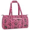 RAJBHOOMI HANDICRAFTS Borsone trapuntato in cotone indiano - Grande stampa floreale blocco weekender, borsa a tracolla da viaggio fatta a mano per donne - per la notte, la palestra o il trasporto