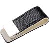 Fa.Wessel - Fermasoldi in pelle con acciaio inox, elegante e raffinato per uomini con stile e di classe, clip per banconote, bianco/nero., mm,