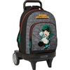 safta MY Hero Academia - Zaino grande con ruote, Compact Evoluzione, rimovibile, ideale per bambini di diverse età, comodo e versatile, qualità e resistenza, 33 x 22 x 45 cm, colore: nero, Nero,