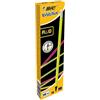 BIC 942882 Fluo matita Evolution Fluo, HB con gomma gambo 4 colori assortiti, confezione da 12 pezzi