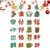 Ylnailky Adesivi Natalizi per Lavoretti Creativi | Adesivi Numerati per Calendario 'Avvento | Etichette con Numeri 1-24 per Calendario 'Avvento - Per Bottiglia D'Acqua Biglietti Auguri Festività