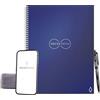 Rocketbook Core Quaderno Appunti Digitale - Riutilizzabile Taccuino Digitali A4 Blu Quaderno A Spirale Puntinato, Block Notes, Penna Cancellabile Pilot Frixion Inclusi