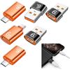 FinalCool 6 Pezzi Adattatore USB C a USB A OTG - Adattatore USB a USB C - Ricarica Rapida Data Sync - Compatibile con iphone 17 Pro Max Air Macbook Air ipad Galaxy S25